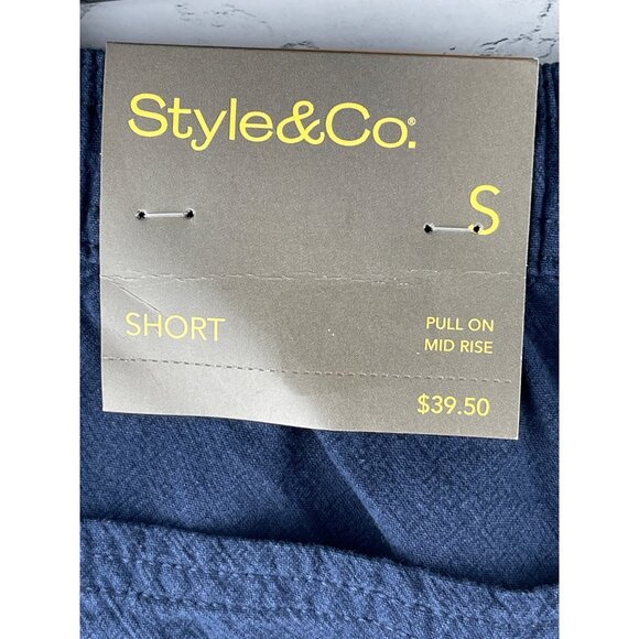 Style&Co.Womens Size S Blue Pull-On Mid-Rise Shorts - Picture 7 of 10